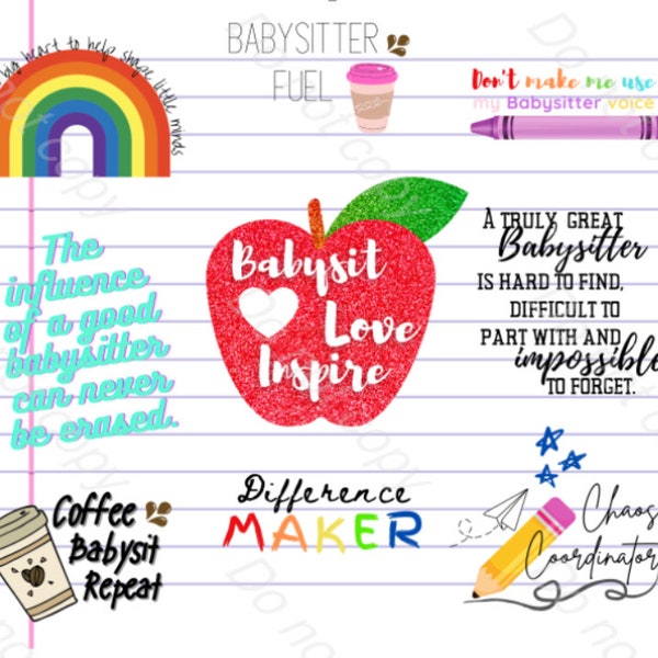 babysitter tumbler PNG file, Babysitter life tumbler wrap, Babysitter life SVG PNG tumbler sublimation waterslide babysit Love Inspire