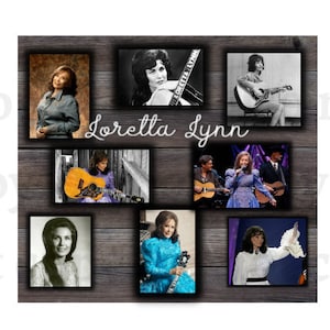 Loretta Lynn Tumbler Wrap PNG SVG Coal miners daughter butcher hollar Loretta Lynn Memorabilia sublimation design tumbler waterslide