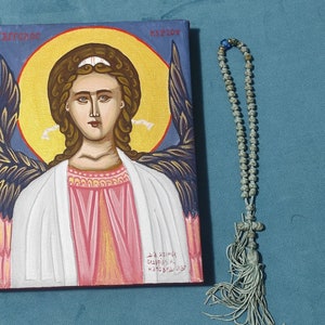 Guardian Angel of God,Handpainted Hagiography Greek Orthodox Byzantine Icon