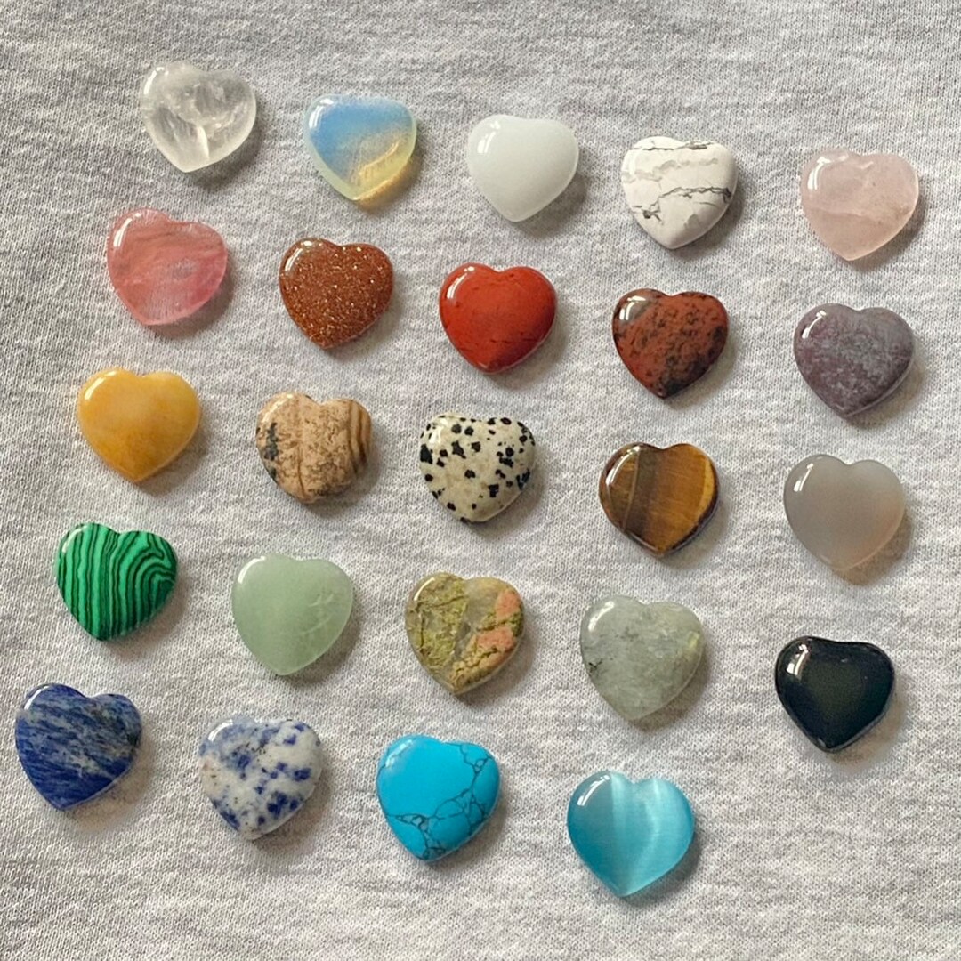 Uk Crystal Hearts, Pocket Gemstones Etsy