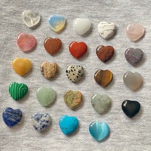 Uk crystal hearts, pocket gemstones