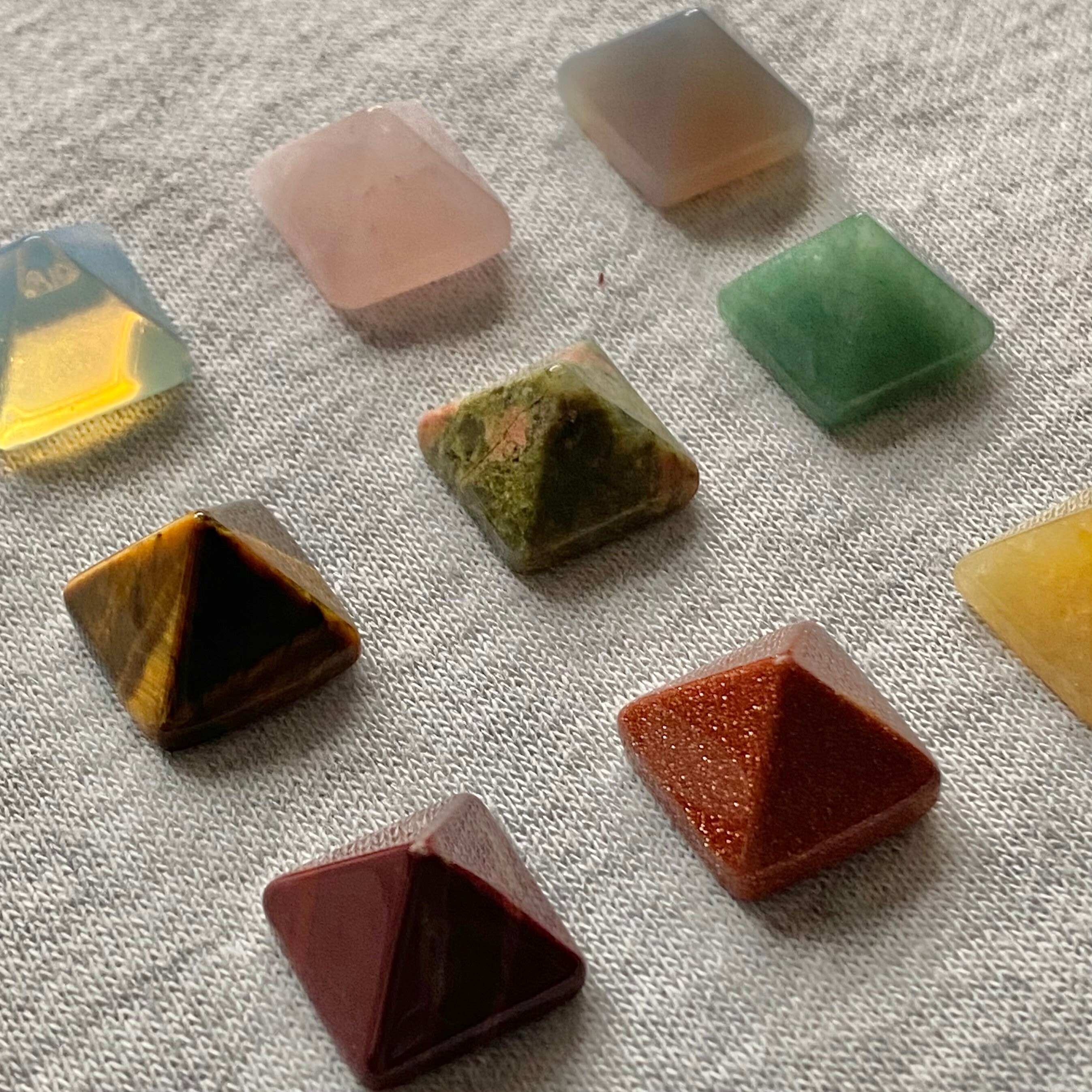 Mini Pyramid Crystals UK, Pocket Gemstones - Etsy