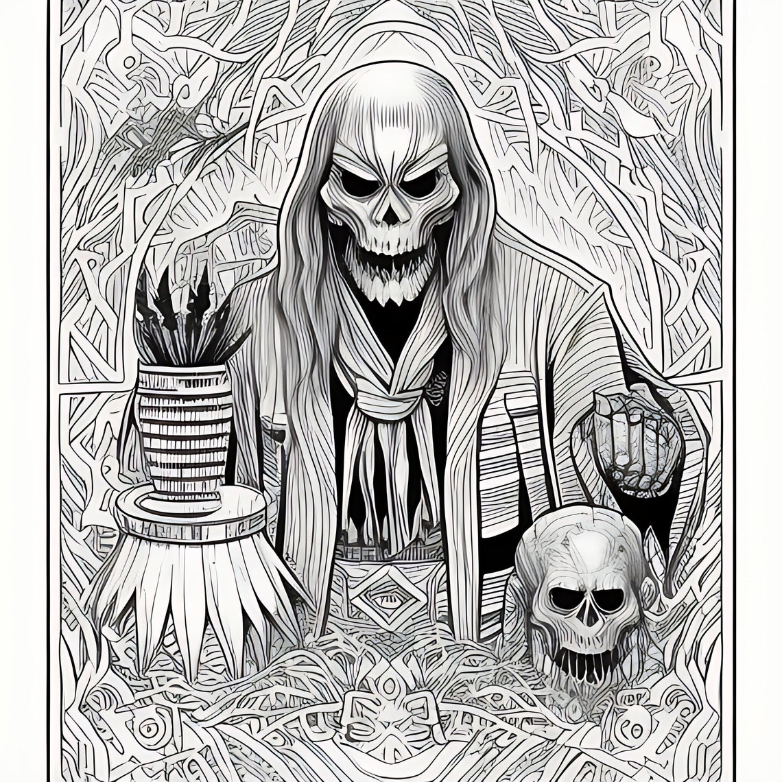 Spooky Halloween Coloring Pages - Etsy