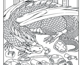 Mystic Dragon Coloring Pages