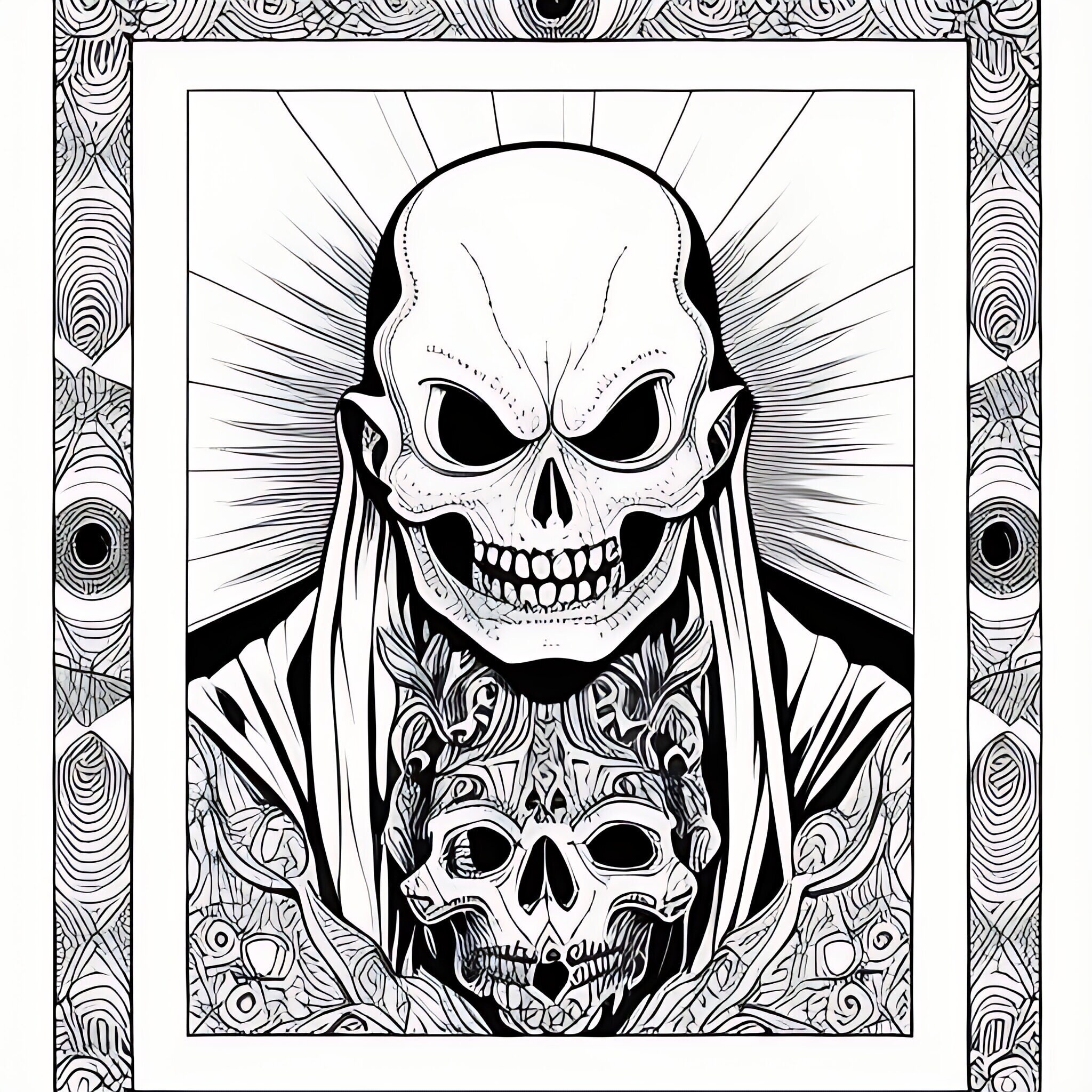 Spooky Halloween Coloring Pages - Etsy