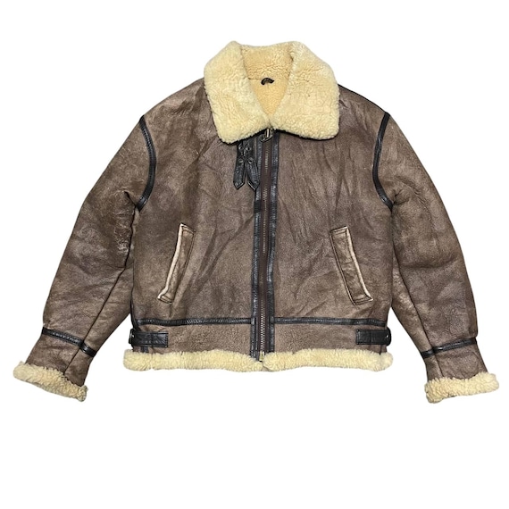 Vintage B3 Jacket Sheepskin leather jacket Avirex Bom… - Gem Vintage B3 Jacket Sheepskin leather jacket Avirex Bom… - Gem