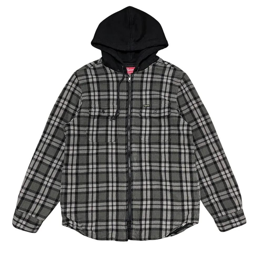 Vintage Supreme Plaid Zipper Hooded Jacket - Etsy