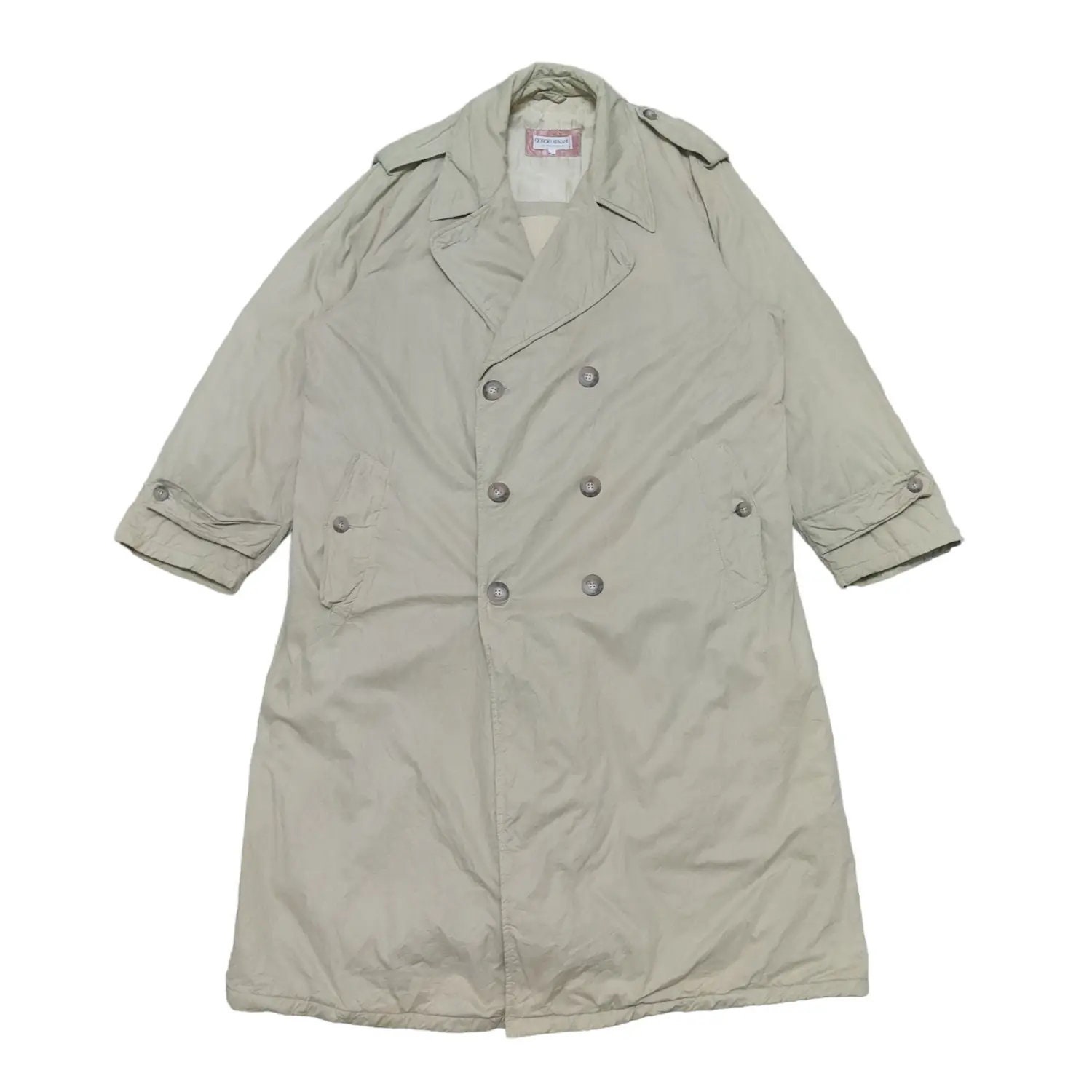 Vintage Giorgio Armani Le Collezioni Long Trench Coat - Etsy