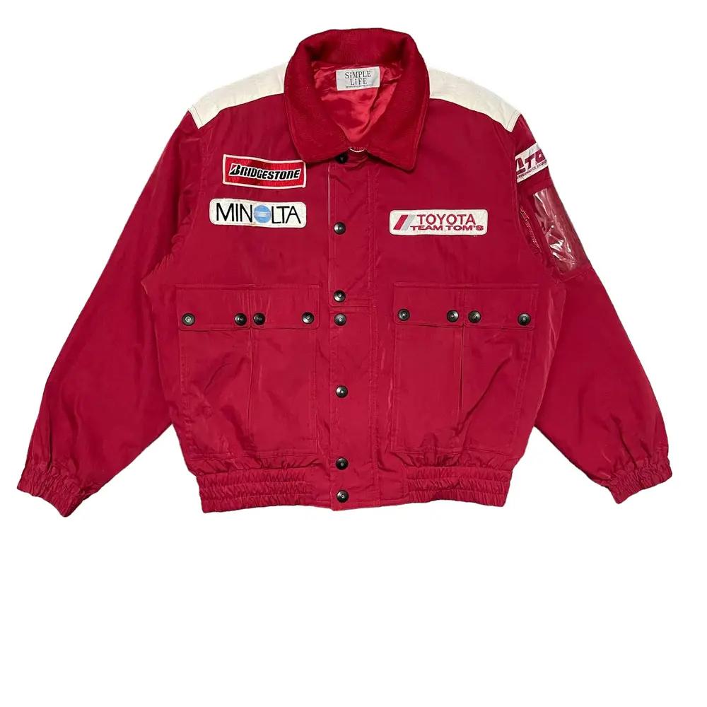 レーシングジャケット　TOYOTA TEAM TOM'S Ｌサイズ　赤 Vintage Toyota Team Tom's Racing Jacket - Etsy