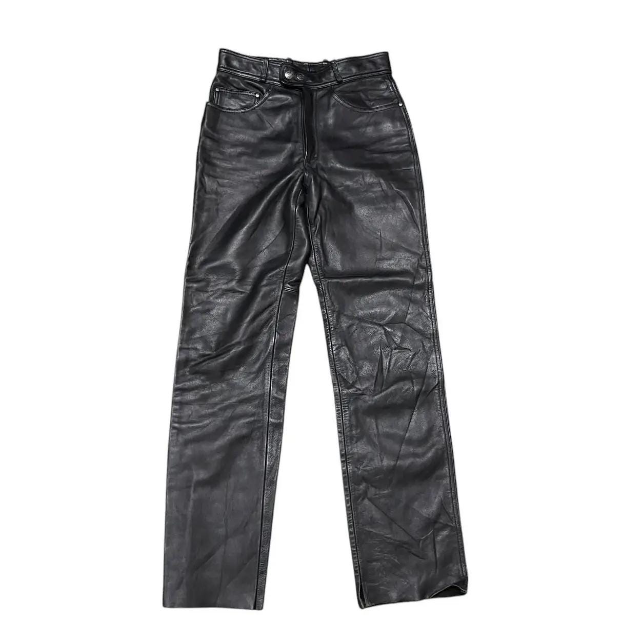 Vintage Harley Davidson Leather Pants - Etsy