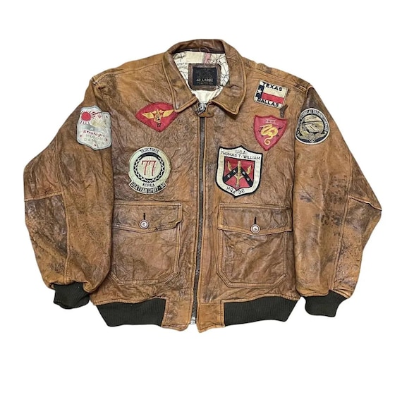 ジャケット・アウター 80s vintage Type G-1 Leather Jacket Vintage 80's US Air Force Type G-1 Leather Flight Jacket - Etsy