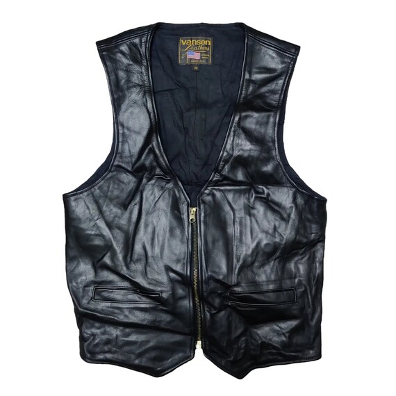 Vanson Leather Vest Size 38 Etsy