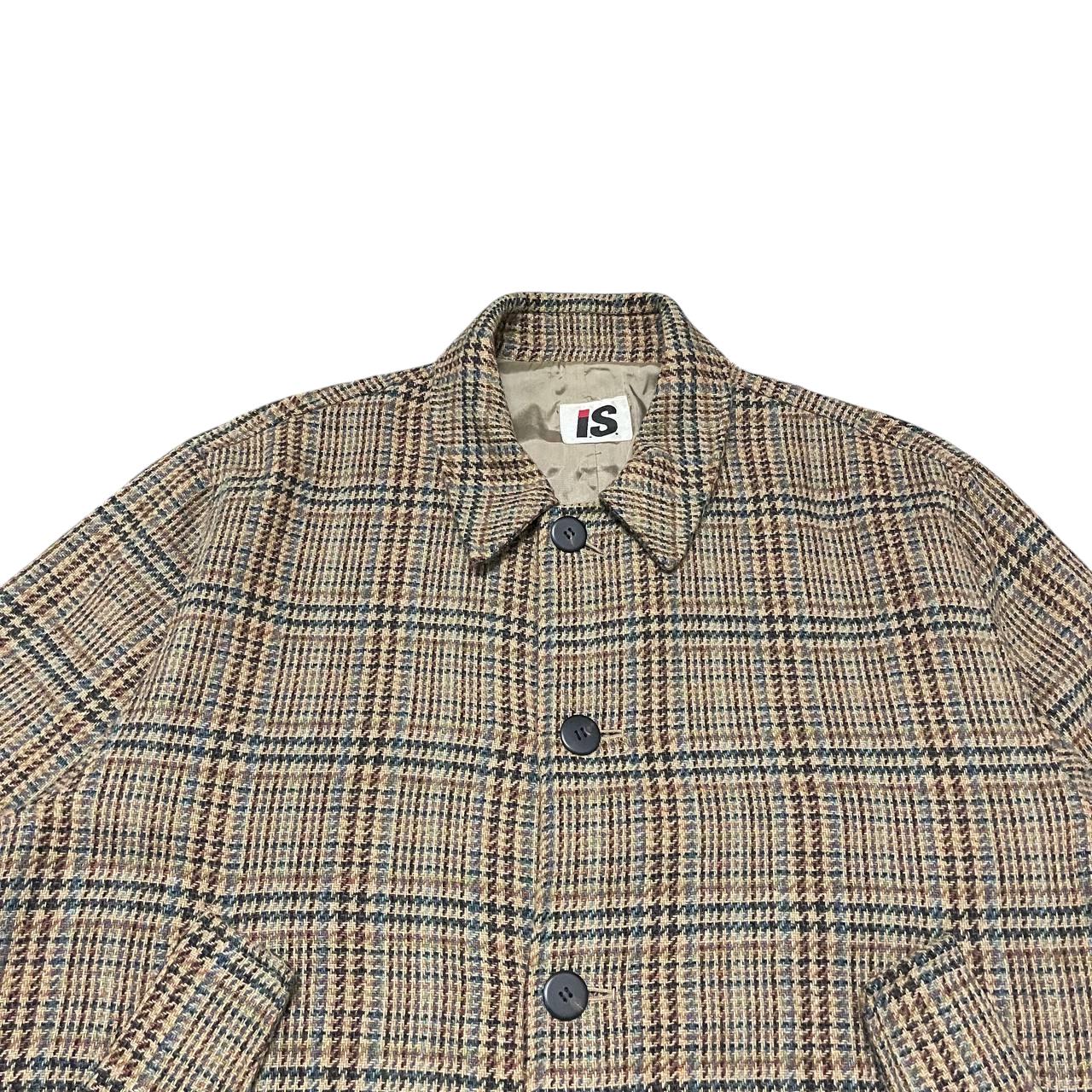 Vintage IS Issey Miyake Checkered Wool Long Coat - Etsy