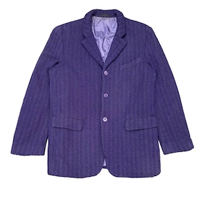 AD1999 Comme Des Garcons Homme Plus Laine Wool Coat Striped Blazer
