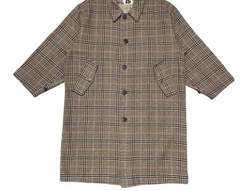 Vintage IS Issey Miyake Checkered Wool Long Coat - Etsy Vintage IS Issey Miyake Checkered Wool Long Coat - Etsy