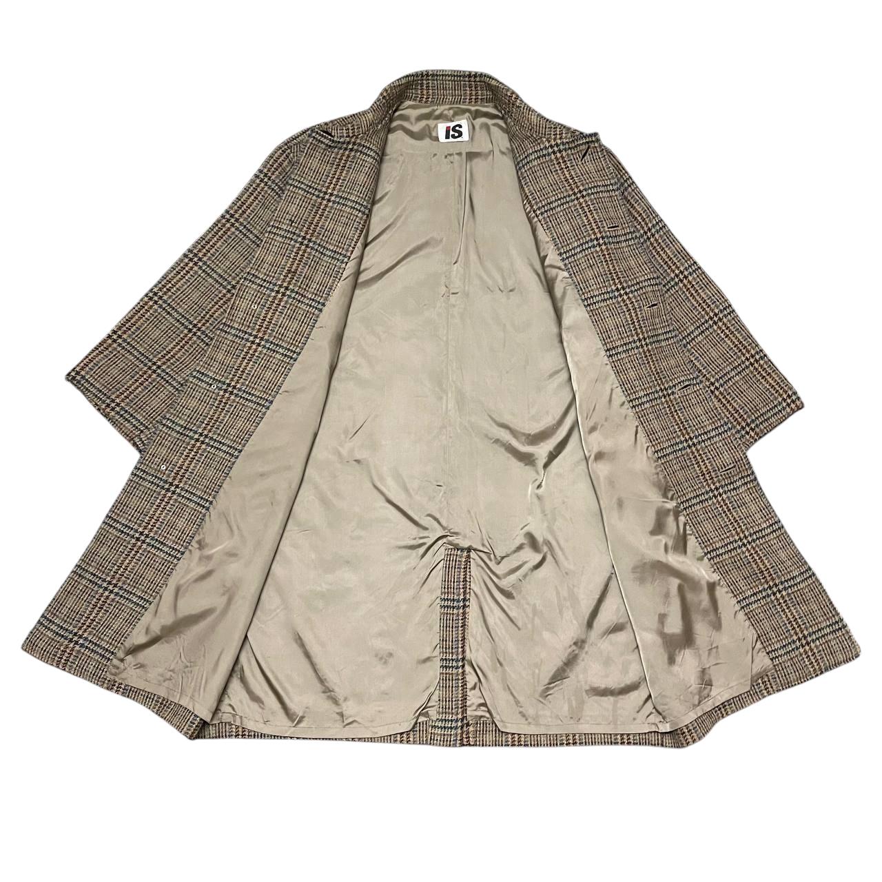 Vintage IS Issey Miyake Checkered Wool Long Coat - Etsy