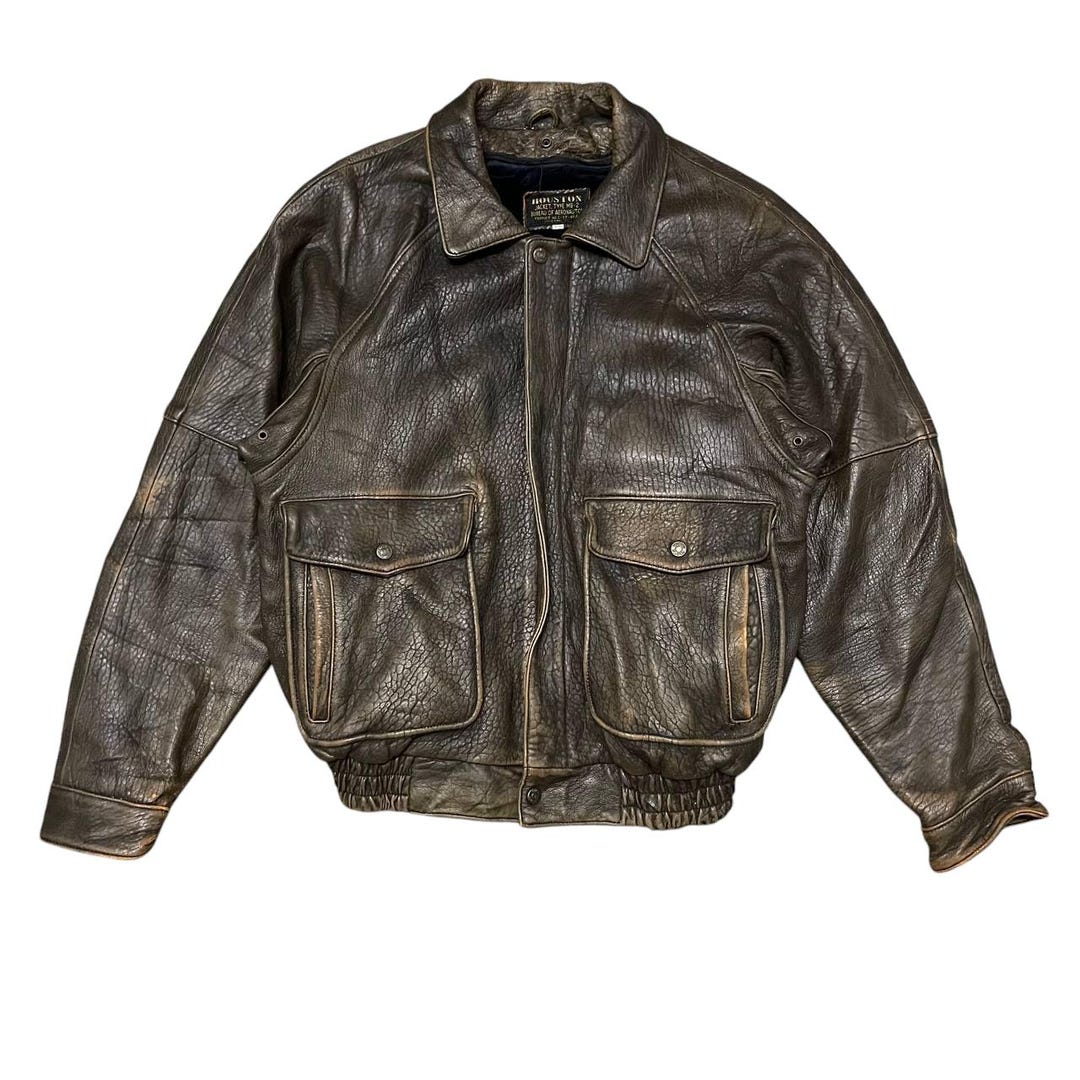 ジャケット・アウター HOUSTON JACKET TYPE MB-2 40R Leather Jkt Vintage Houston Type MB-2 Leather Jacket - Etsy Israel