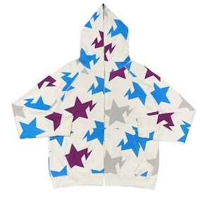 Sudadera con capucha y cremallera completa con estampado de estrellas de A Bathing Ape Bapesta Yokohama