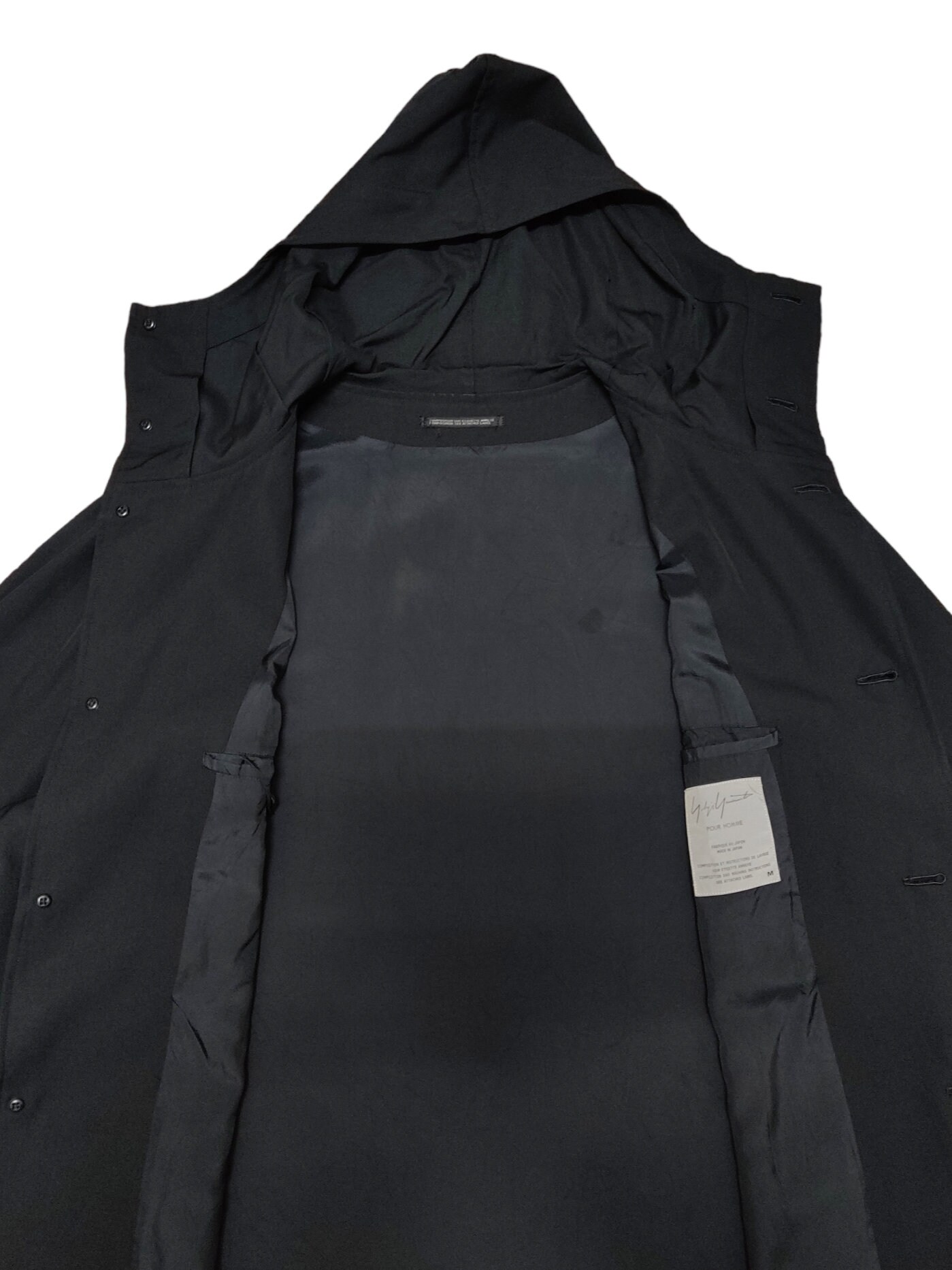 AW99 YYPH Yohji Yamamoto Pour Homme Laine Wool Hooded Coat