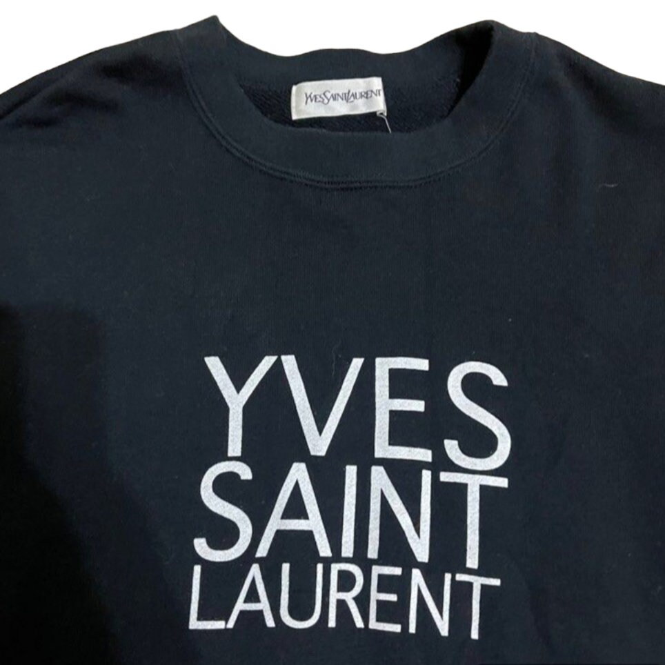 希少　vintage YVES SAINT LAURENTロゴ スウェット L Authentic Yves Saint Laurent Vintage YSL Logo Sweatshirt