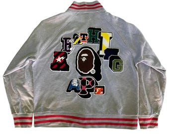 Giacca Varsity Bape Multi Fonts