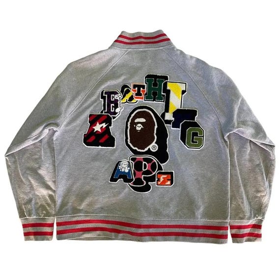 Bape Multi Fonts Varsity Jacket