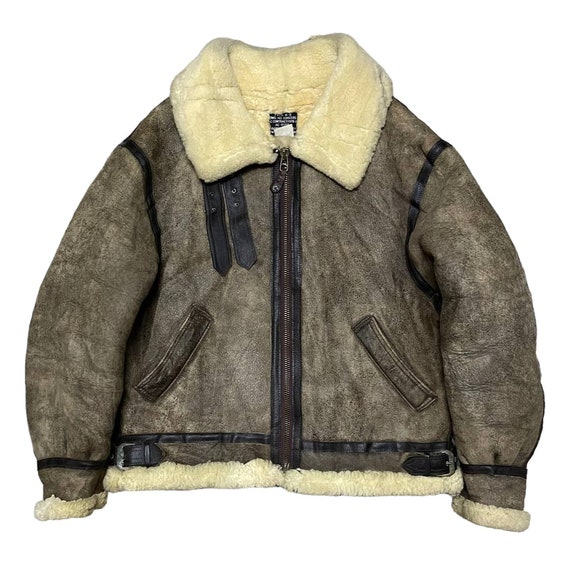 Landing Leathers Men Monogram Collection B-3 Sheepskin Bomber Jacket –  Luxury Lane