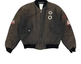 Vintage United Colors of Benetton solblekt bomberjacka