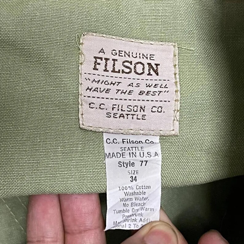 Vintage jaren 90 Filson Flared canvas broek, zeldzaam afbeelding 7