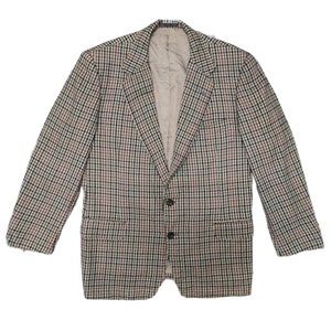 Vintage Burberry Lamb Wool Checkered Nova Check Coat Blazer