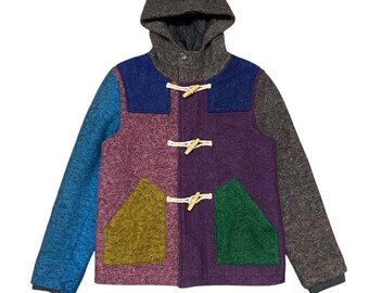 Abrigo de lana multicolor vintage Go Slow Caravan