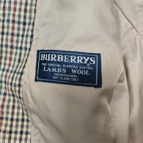 Vintage Burberry Lamb Wool Checkered Nova Check C… - image 5