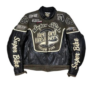 ジャケット・アウター vintage leather jacket YeLLOW CORN VINTAGE YELLOW CORN LEATHER JACKET - Leather Jackets