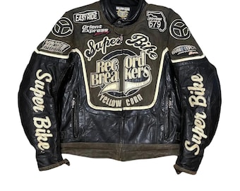 Vintage Leather Sledge Hammer Yellow Corn Motor Sports Equipment