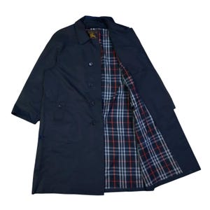 Vintage Burberry Navy Trench Coat - Etsy