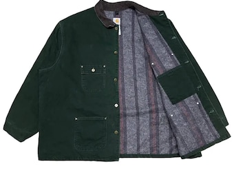 Vintage 1990s Deadstock Carhartt Blanket Lined Duck Chore Coat