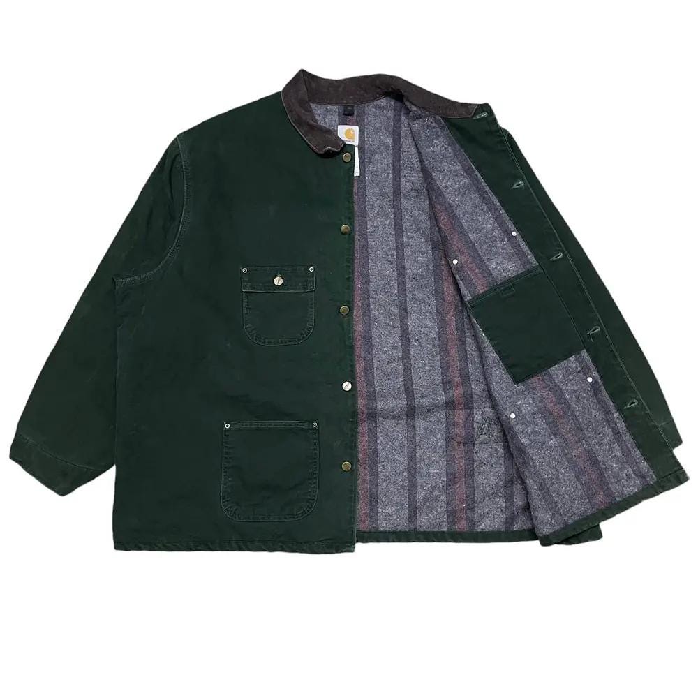 Carhartt Duck Canvas Chore Coat S Made in USA Vintage