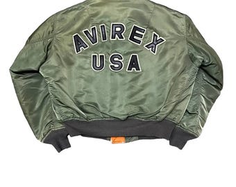 Vintage Avirex USA Ma1 Military Bomber Jacket USAF