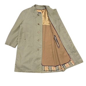 Vintage Burberry Nova Check Made in England Trench Coat