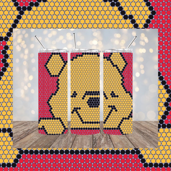 Pooh Bear 20oz ss20 | 50x46 Rhinestone Pattern | PNG