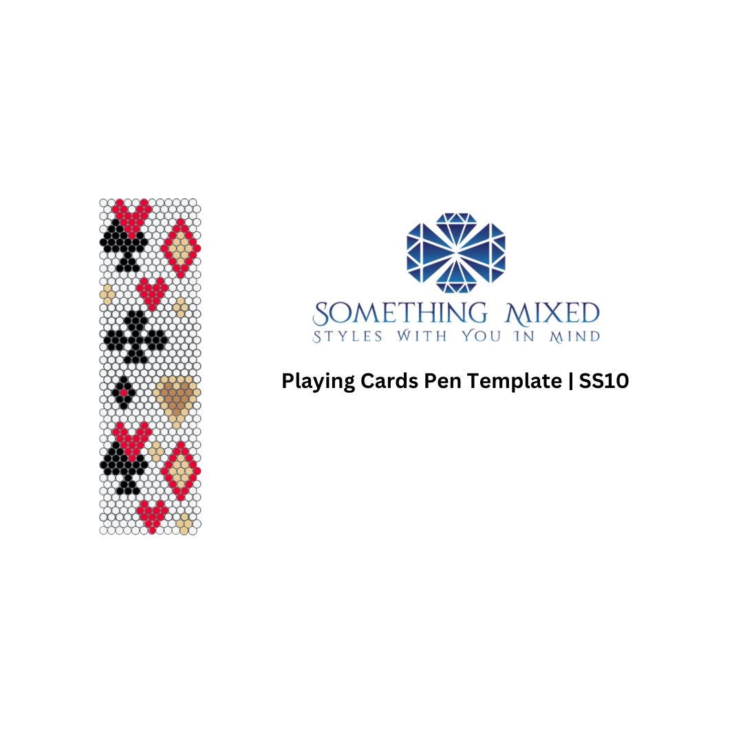 Playing Cards Rhinestone Playing Cards Rhinestone Pen Template for Inkjoy Gel Pen (ss10) - Etsy