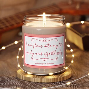 Love Intention Candle, Scented Soy Candle, 9oz
