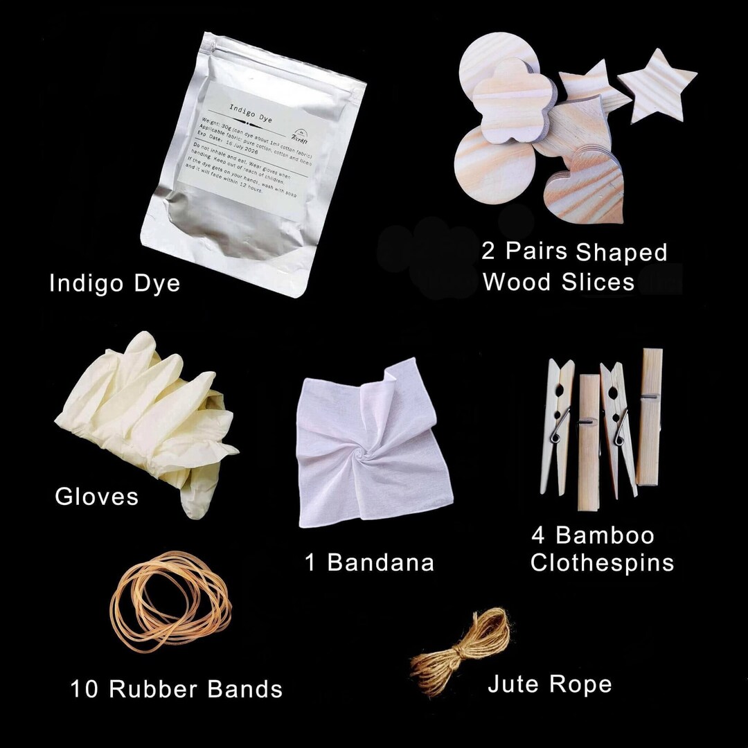 Indigo Dye Beginner DIY Tie Dye Kit Shibori Kit Dyeing Etsy UK