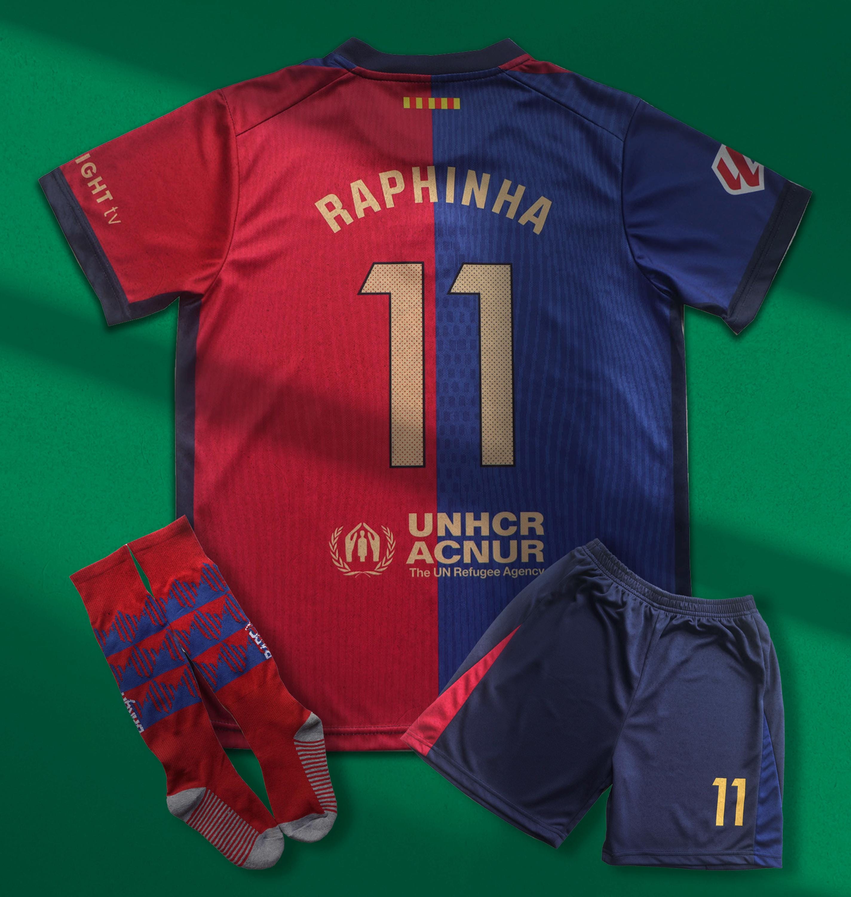 Barcelona Raphinha 11 Home 2024-2025 Soccer Jersey