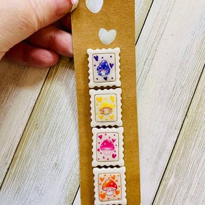 Handgefertigte Pilzstempel-Magnete, niedliches Pilzgeschenk, dekorative Kunstmagnet-Geschenkset, lustige Magnete, Kühlschrank-Schließfach-Dekormagnete