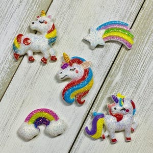 Glitter Unicorn Magnets, Mystical Rainbow Decorative Magnet Gift Sets, Fun Magnet, Strong Fridge Magnets, Whiteboard Magnets, Locker Magnet