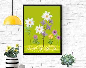 Flower, Gallery Wall, Flower Market Print, Botanical Wall Art, Flower Poster, Flower Market Poster, Digital Prints