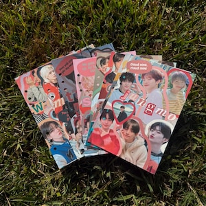 Pages de reliure pour cartes photo des membres de Cravity
