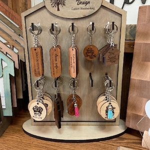 15 Keychain rack ideas  craft show displays, keychain display, craft fair  displays