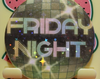 Yakuza Kiwami - FRIDAY NIGHT Holographic Large Button Pin
